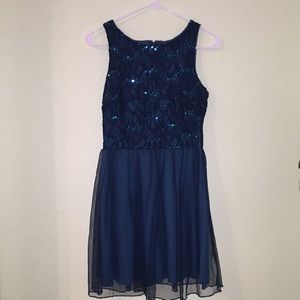 Sparkly blue dress!